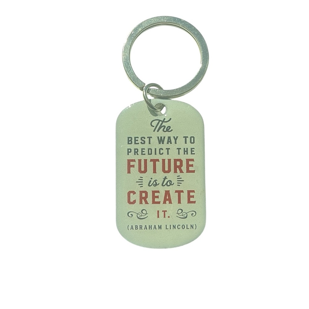 Inspirational Abraham Lincoln Quote Metal Keychain – Motivational Gift
